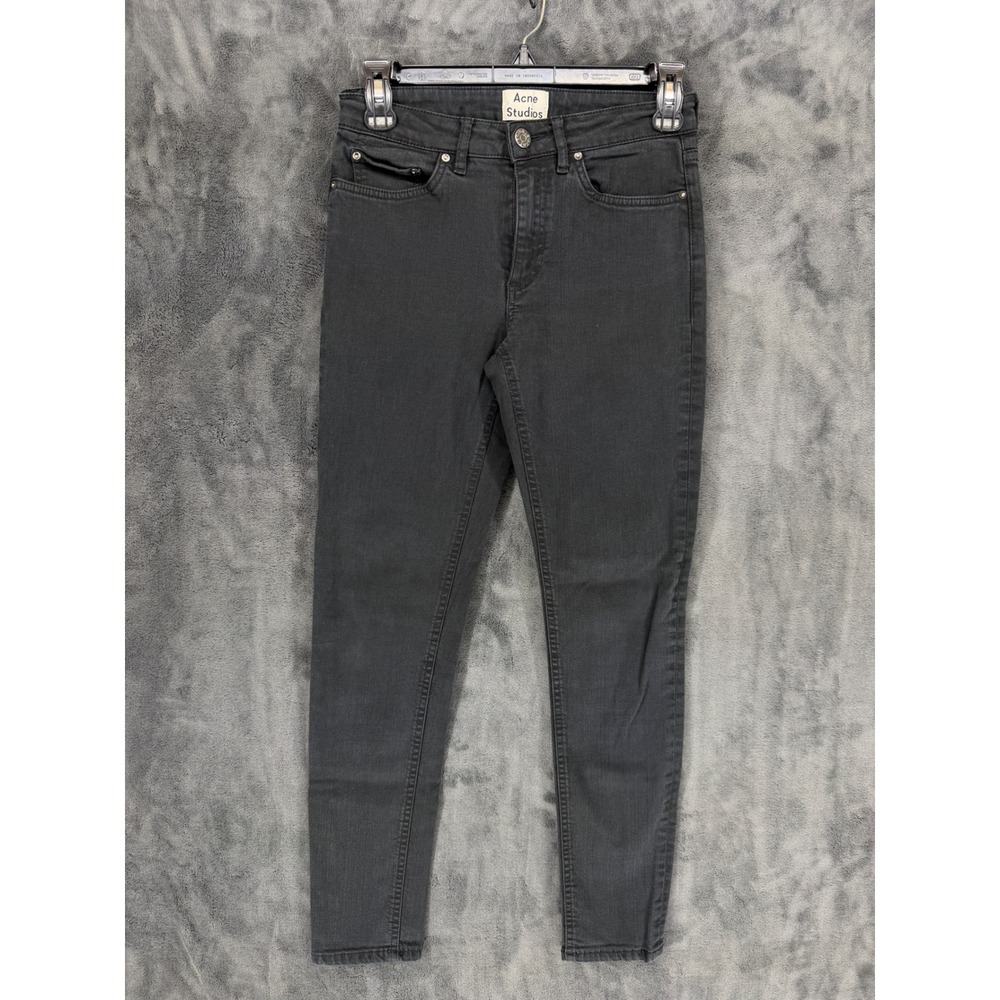 Acne Studios Skin 5 Black Skinny Jeans Womens 27 Stretch Denim Made in Albania‎